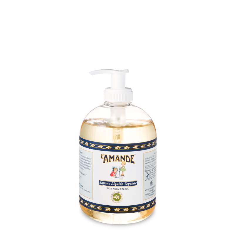 Sapone Liquido Vegetale Non Profumato L’Amande 500 ml