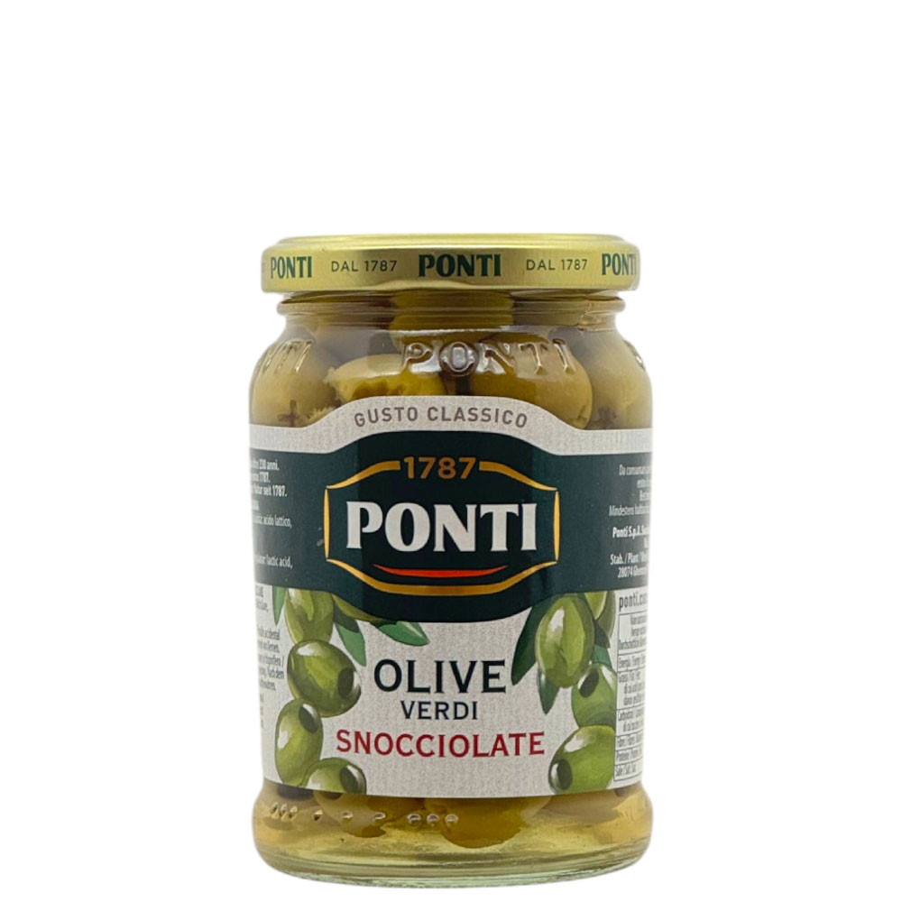 Olive Verdi Ponti Snocciolate gr 290 X12