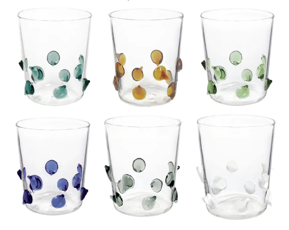 Ginevrine set 6 bicchieri vetro