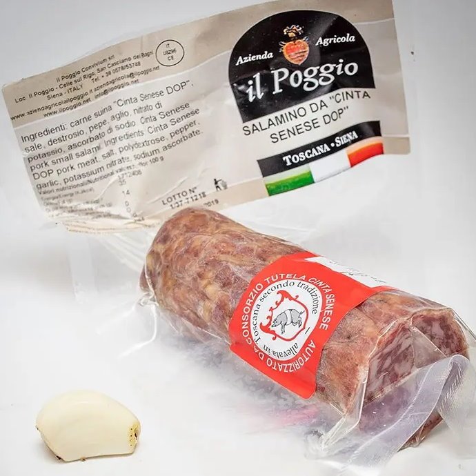 Salamino di Cinta Senese confezione da 200 gr. sottovuoto